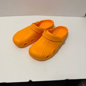 Womans Orange Foam Clog Slip-Ons